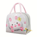 1pc Girl's Portable Lunch Bag, Cute  Lunch Bag, 3D Pattern Insulation Bag