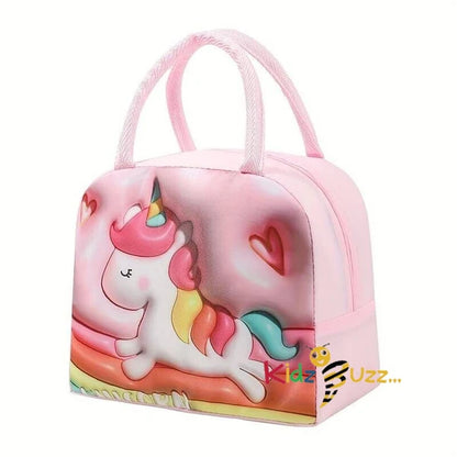 1pc Girl's Portable Lunch Bag, Cute  Lunch Bag, 3D Pattern Insulation Bag