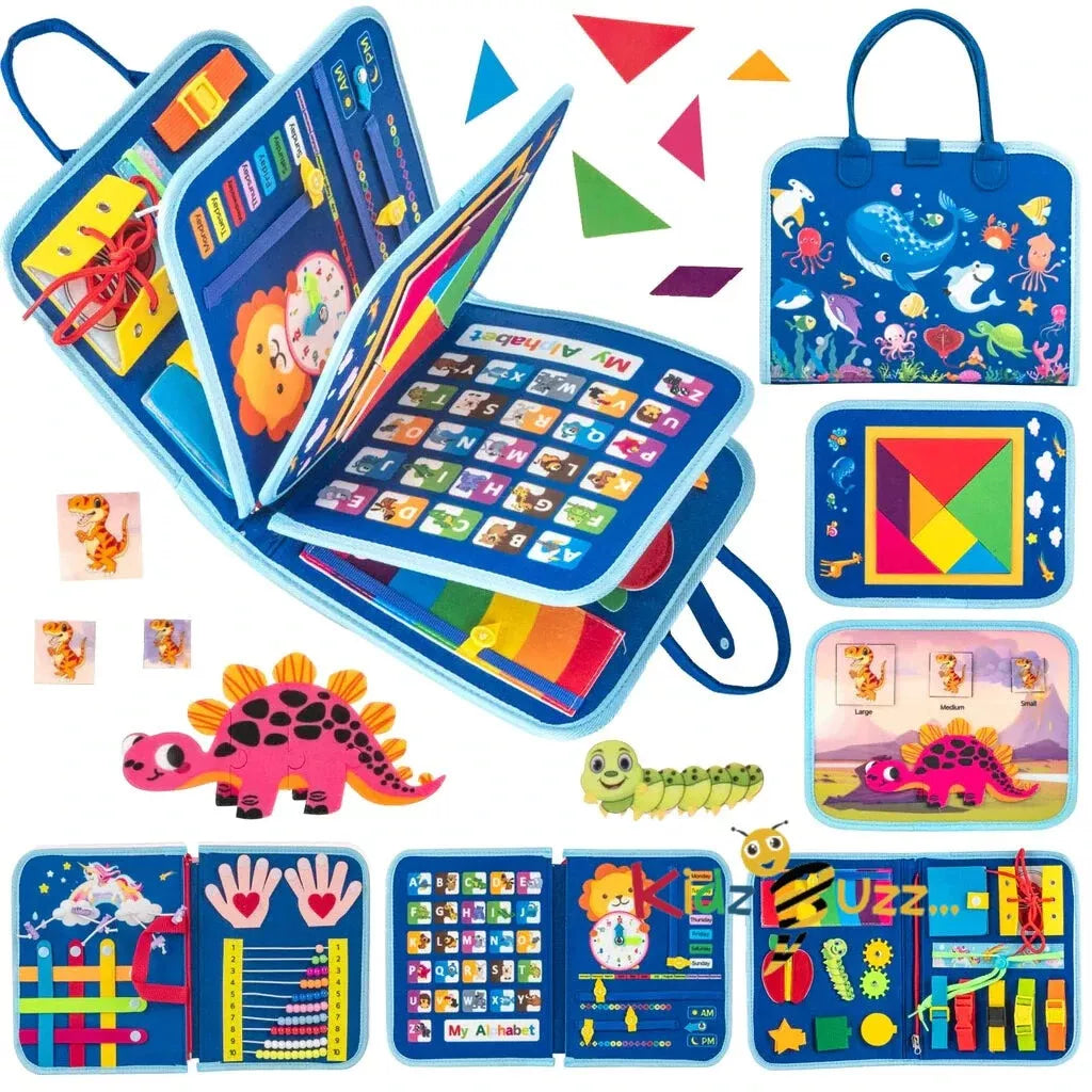 Sensory Board Bag Blue- Educational Toy