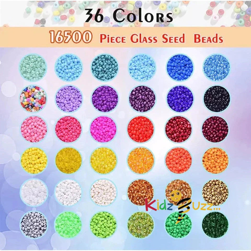 16500PCS Glass Beads Bracelet Making Kit Beads Jewellery Making Kit 3MM