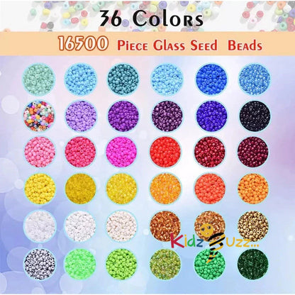 16500PCS Glass Beads Bracelet Making Kit Beads Jewellery Making Kit 3MM