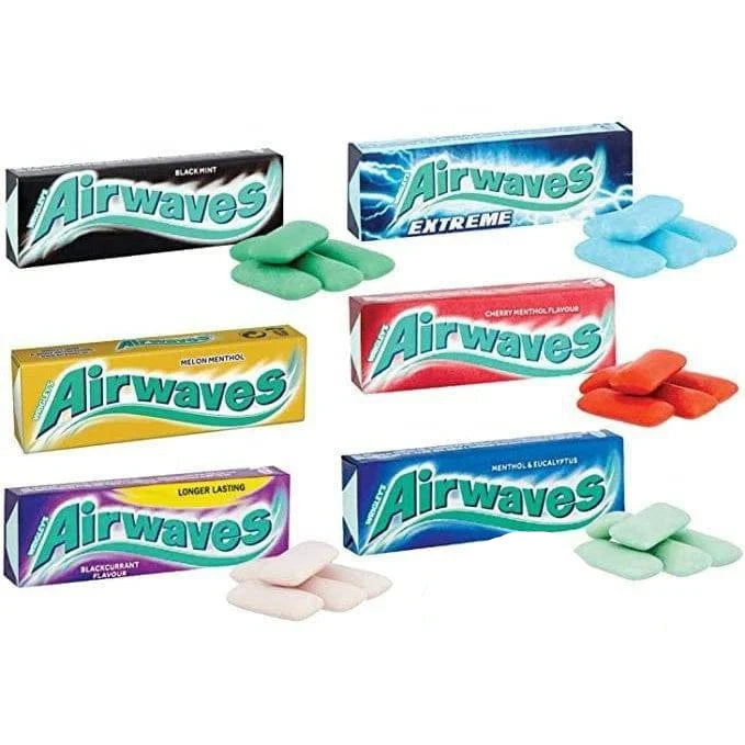 Mixed WRIGLEY'S AIRWAVES Sugar Free Chewing Gum (Pack of 30)